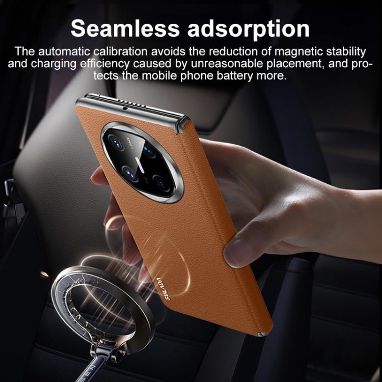 For Huawei Mate X6 SULADA Frameless Top Layer Cowhide Leather Hybrid PC Phone Case(Green) - Huawei Cases by SULADA | Online Shopping South Africa | PMC TechLife | Buy Now Pay Later Mobicred