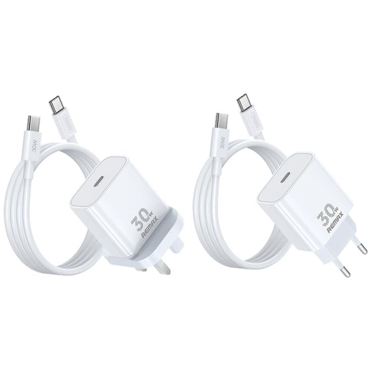 REMAX RP-U71 30W Type-C All-compatible GaN Charger with Data Cable, Plug:UK Plug(White) - USB Charger by REMAX | Online Shopping South Africa | PMC TechLife | Buy Now Pay Later Mobicred