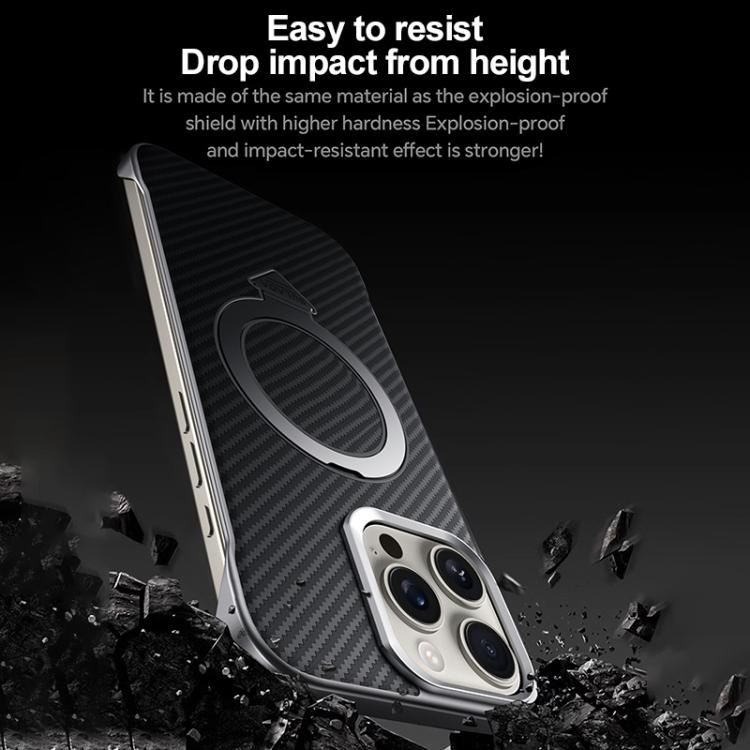 For iPhone 16 Plus SULADA Kevlar Texture MagSafe Magnetic Holder Phone Case(Brown) - iPhone 16 Plus Cases by SULADA | Online Shopping South Africa | PMC TechLife | Buy Now Pay Later Mobicred