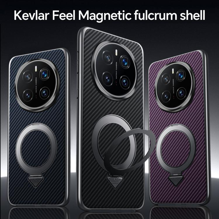 For Huawei Mate 60 Pro / Mate 60 Pro+ SULADA Kevlar Texture MagSafe Magnetic Holder Phone Case(Blue) - Huawei Cases by SULADA | Online Shopping South Africa | PMC TechLife | Buy Now Pay Later Mobicred