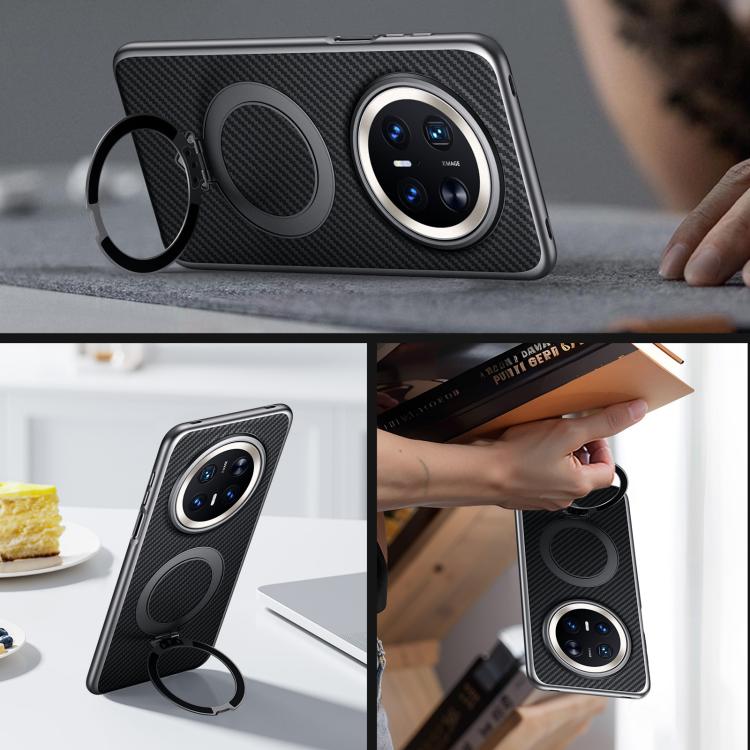 For Huawei Mate 70 Pro / Mate 70 Pro+ SULADA Kevlar Texture MagSafe Magnetic Holder Phone Case(Black) - free shipping - PMC TechLife - Order now!