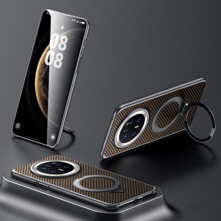 For Huawei Mate 70 Pro / Mate 70 Pro+ SULADA Kevlar Texture MagSafe Magnetic Holder Phone Case(Brown) - free shipping - PMC TechLife - Order now!