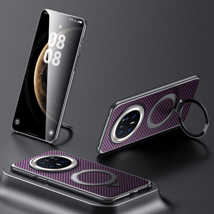 For Huawei Mate 70 Pro / Mate 70 Pro+ SULADA Kevlar Texture MagSafe Magnetic Holder Phone Case(Purple) - free shipping - PMC TechLife - Order now!