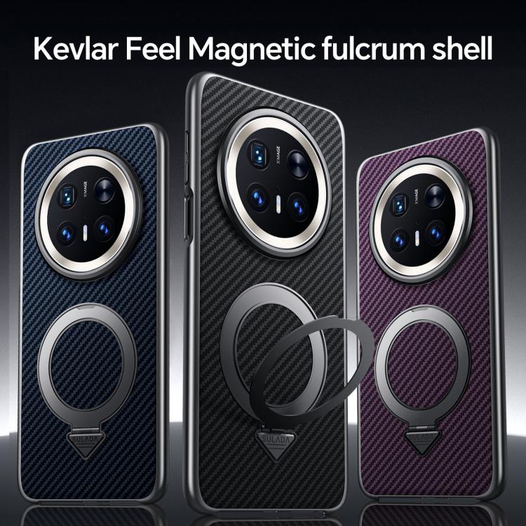 For Huawei Mate 70 SULADA Kevlar Texture MagSafe Magnetic Holder Phone Case(Black) - free shipping - PMC TechLife - Order now!