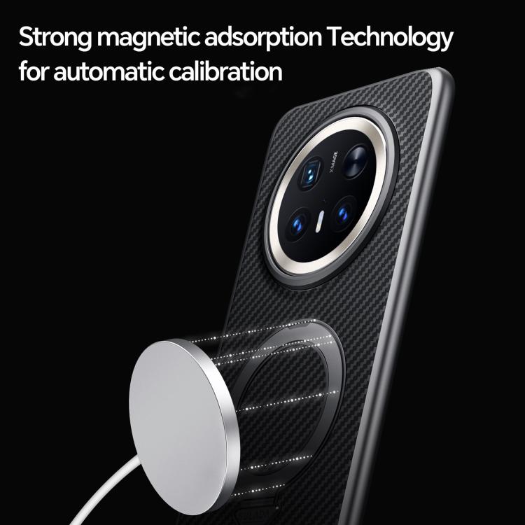 For Huawei Mate 70 SULADA Kevlar Texture MagSafe Magnetic Holder Phone Case(Black) - free shipping - PMC TechLife - Order now!