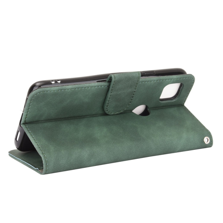 For Google Pixel 4a Solid Color Skin Feel Magnetic Buckle Horizontal Flip Calf Texture PU Leather Case with Holder & Card Slots & Wallet(Green) - Google Cases by PMC TechLife | Online Shopping South Africa | PMC TechLife
