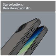 For iPhone 16e Fan Dun Series TPU Hybrid PC Frosted Phone Case(Black)