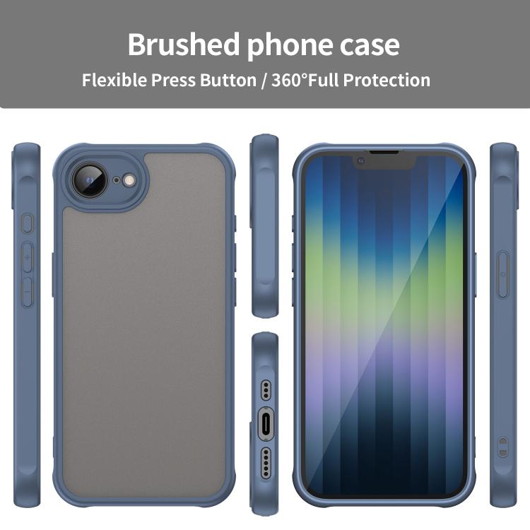 For iPhone 16e Fan Dun Series TPU Hybrid PC Frosted Phone Case(Blue) - free shipping - PMC TechLife - Order now!
