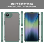 For iPhone 16e Fan Dun Series TPU Hybrid PC Frosted Phone Case(Green)