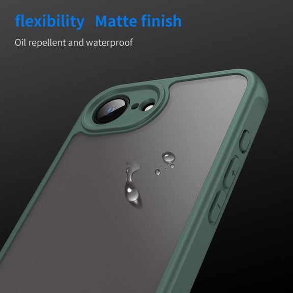 For iPhone 16e Fan Dun Series TPU Hybrid PC Frosted Phone Case(Green)