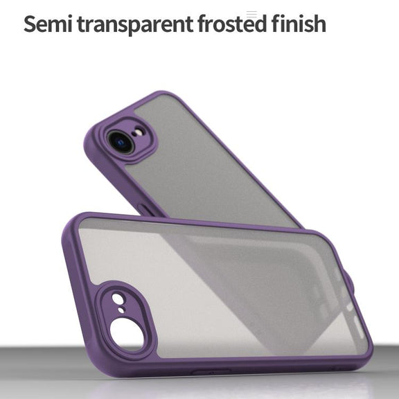 For iPhone 16e Fan Dun Series TPU Hybrid PC Frosted Phone Case(Purple)