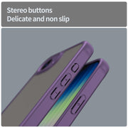 For iPhone 16e Fan Dun Series TPU Hybrid PC Frosted Phone Case(Purple)