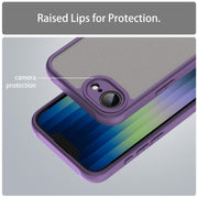 For iPhone 16e Fan Dun Series TPU Hybrid PC Frosted Phone Case(Purple)
