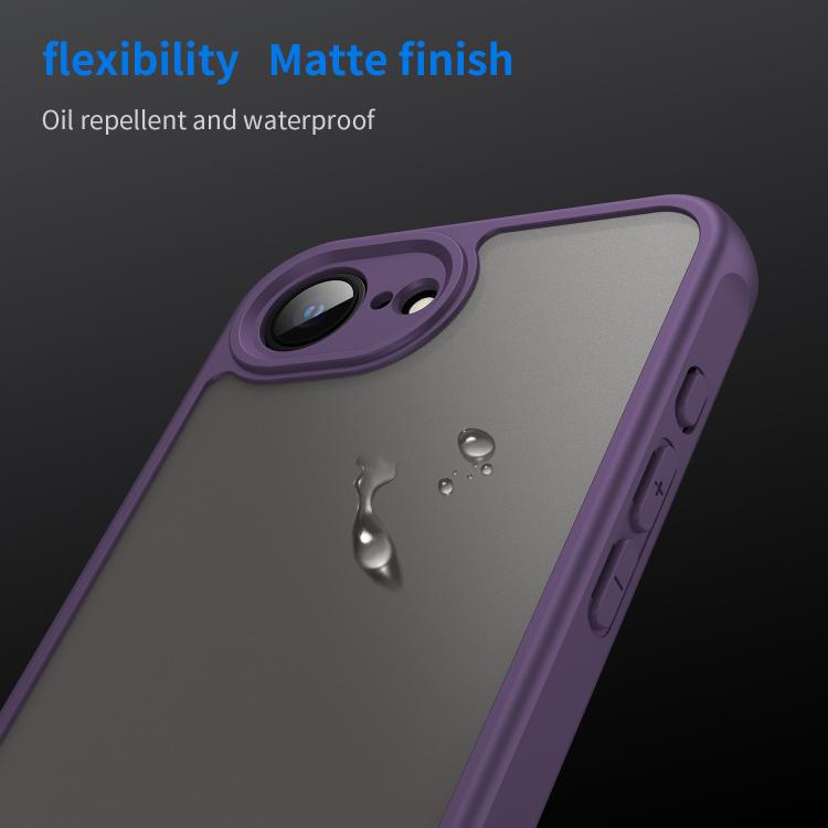 For iPhone 16e Fan Dun Series TPU Hybrid PC Frosted Phone Case(Purple)