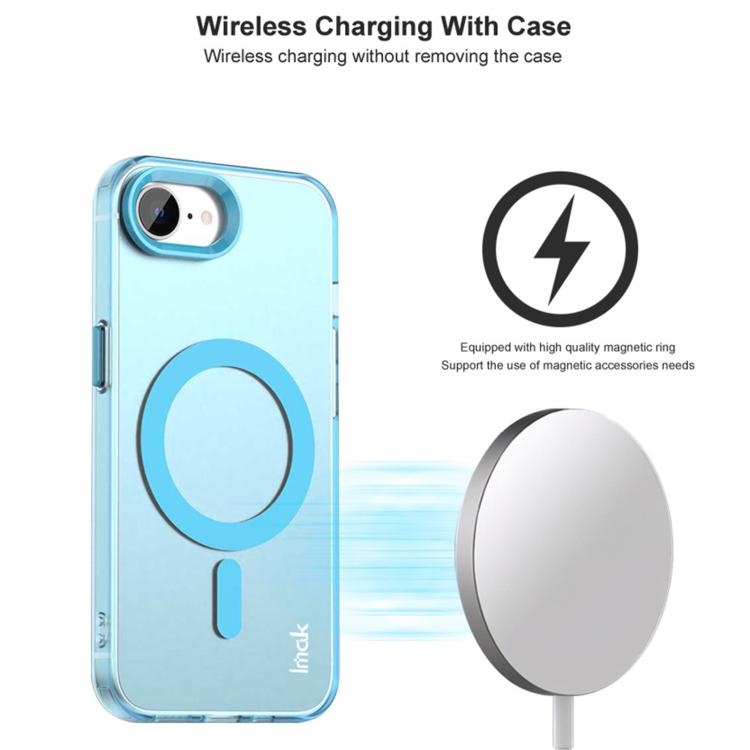 For iPhone 16e IMAK Candy Series Shockproof MagSafe Phone Case(White)