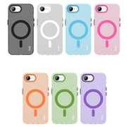 For iPhone 16e IMAK Candy Series Shockproof MagSafe Phone Case(Blue)