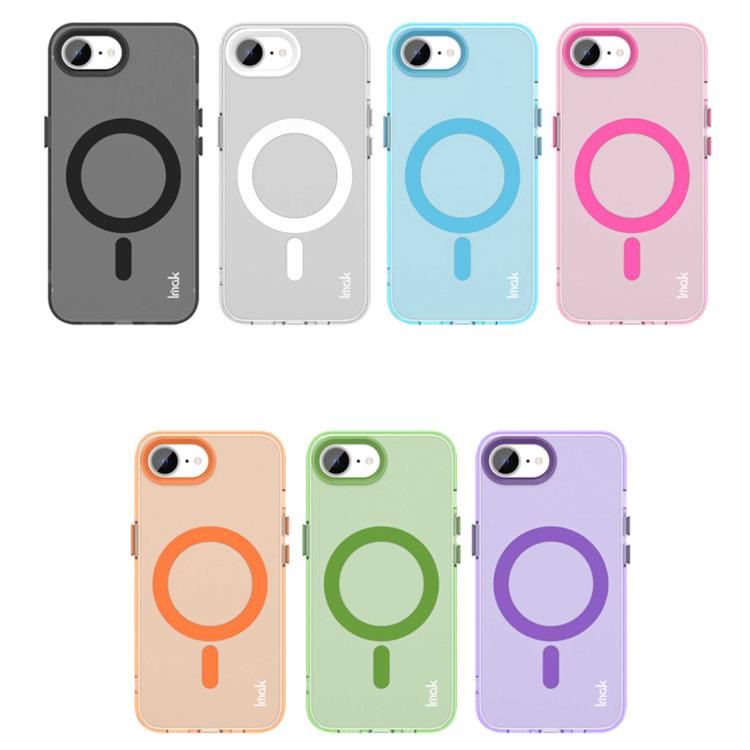 For iPhone 16e IMAK Candy Series Shockproof MagSafe Phone Case(Red)