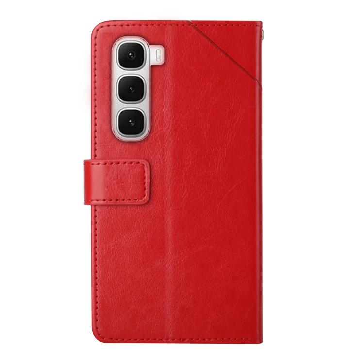 For Infinix Hot 60 Pro+ 4G Y-shaped Pattern Flip Leather Phone Case(Red) - free shipping - PMC TechLife - Order now!