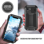 For iPhone 16e Sliding Camera IP68 Water-resistant Holder Phone Case(Black)