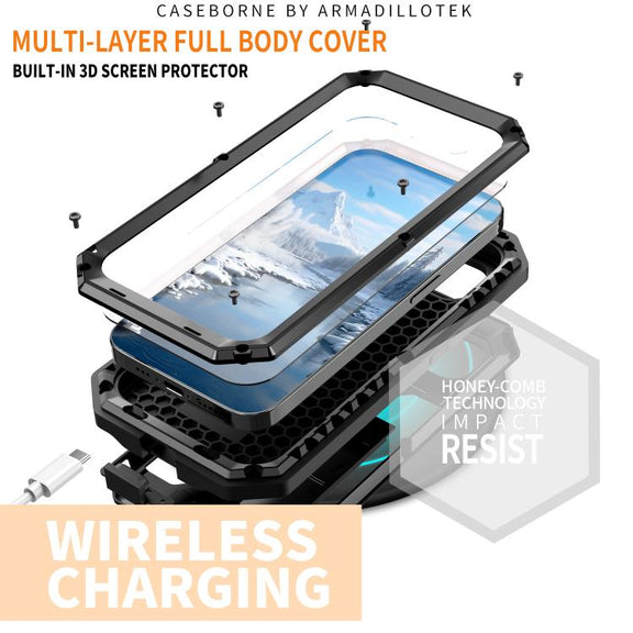 For iPhone 16e Sliding Camera IP68 Water-resistant Holder Phone Case(Black)