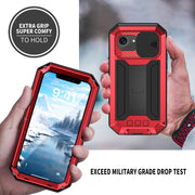For iPhone 16e Sliding Camera IP68 Water-resistant Holder Phone Case(Red)