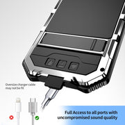 For iPhone 16e IP68 Water-resistant Dustproof Shockproof Holder Phone Case(Silver)