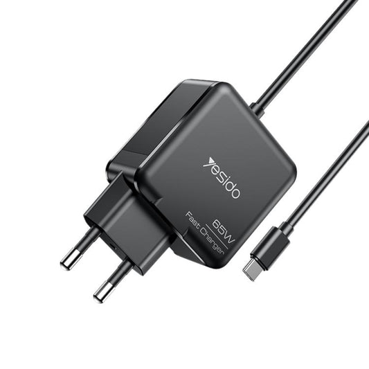 Yesido YC75 PD65W 2m USB-C / Type-C Cable Laptop Charger, EU Plug(Black) - free shipping - PMC Jewellery - Order now!