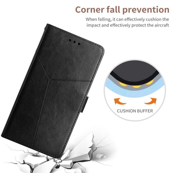 For Tecno Pova 7 4G Y-shaped Pattern Flip Leather Phone Case(Black)