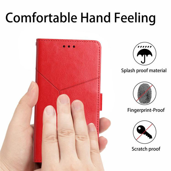 For Tecno Pova 7 4G Y-shaped Pattern Flip Leather Phone Case(Red)