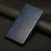 For Tecno Pova 7 4G Y-shaped Pattern Flip Leather Phone Case(Blue)