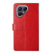 For Tecno Pova 7 5G Y-shaped Pattern Flip Leather Phone Case(Red)