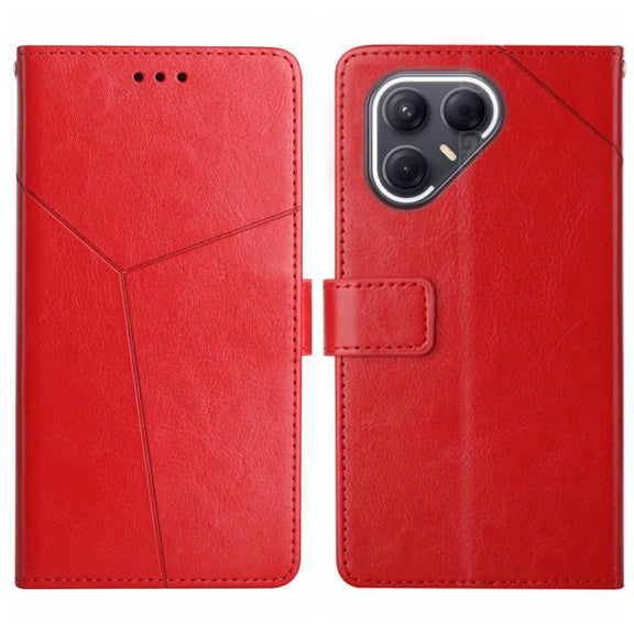For Tecno Pova 7 5G Y-shaped Pattern Flip Leather Phone Case(Red)