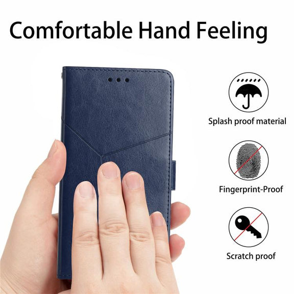 For Tecno Pova 7 5G Y-shaped Pattern Flip Leather Phone Case(Blue)