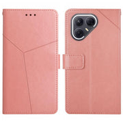 For Tecno Pova 7 5G Y-shaped Pattern Flip Leather Phone Case(Pink)