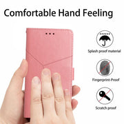 For Tecno Pova 7 5G Y-shaped Pattern Flip Leather Phone Case(Pink)