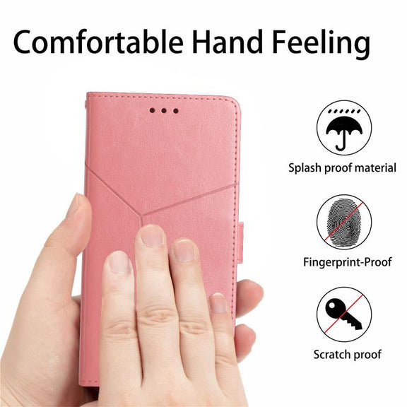 For Tecno Pova 7 5G Y-shaped Pattern Flip Leather Phone Case(Pink)