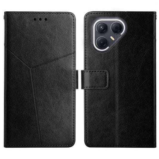 For Tecno Pova 7 Ultra 5G Y-shaped Pattern Flip Leather Phone Case(Black) - free shipping - PMC Jewellery - Order now!
