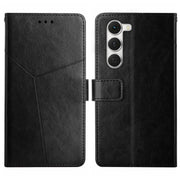 For Tecno Spark 40 Pro 4G Y-shaped Pattern Flip Leather Phone Case(Black)