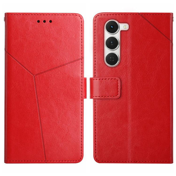 For Tecno Spark 40 Pro 4G Y-shaped Pattern Flip Leather Phone Case(Red)