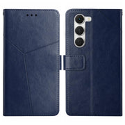 For Tecno Spark 40 Pro 4G Y-shaped Pattern Flip Leather Phone Case(Blue)
