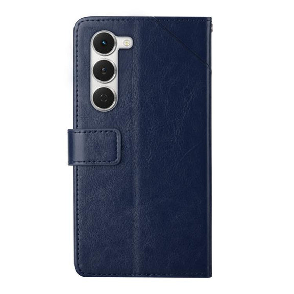 For Tecno Spark 40 Pro 4G Y-shaped Pattern Flip Leather Phone Case(Blue)