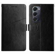 For Tecno Spark 40 Pro+ 4G Y-shaped Pattern Flip Leather Phone Case(Black)
