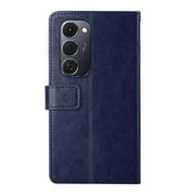 For Tecno Spark 40 Pro+ 4G Y-shaped Pattern Flip Leather Phone Case(Blue)