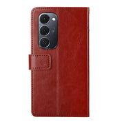 For Tecno Spark 40 Pro+ 4G Y-shaped Pattern Flip Leather Phone Case(Brown)