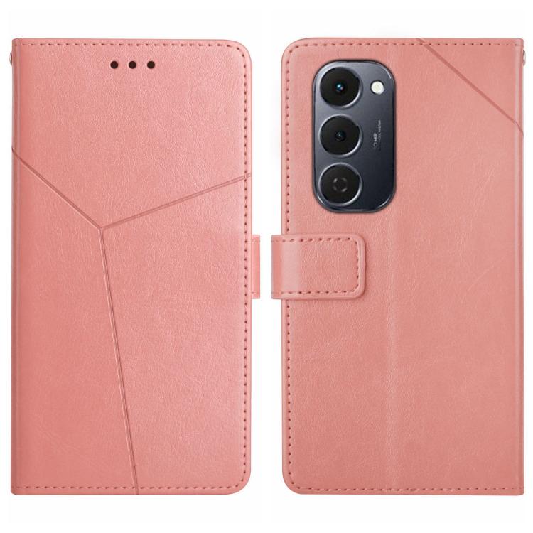 For Tecno Spark 40 Pro+ 4G Y-shaped Pattern Flip Leather Phone Case(Pink) - free shipping - PMC TechLife - Order now!