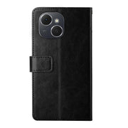 For Tecno Spark 40C Y-shaped Pattern Flip Leather Phone Case(Black)