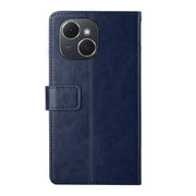 For Tecno Spark 40C Y-shaped Pattern Flip Leather Phone Case(Blue)