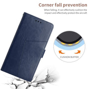 For Tecno Spark 40C Y-shaped Pattern Flip Leather Phone Case(Blue)