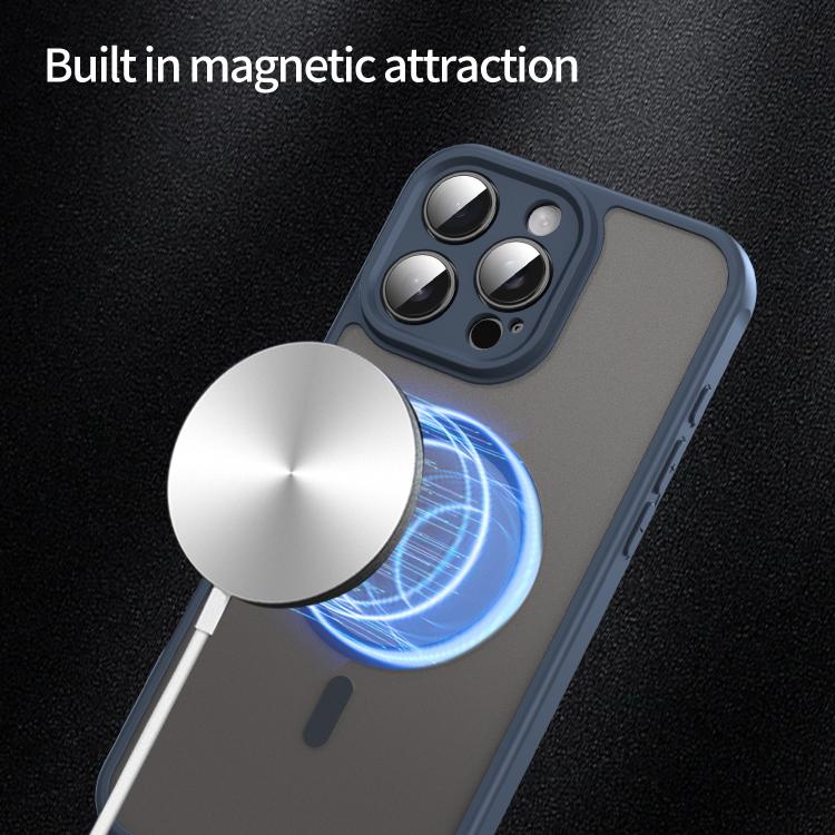 For iPhone 16e Fan Dun Series TPU Hybrid PC Frosted Magsafe Phone Case(Blue) - iPhone 16e Cases by PMC TechLife | Online Shopping South Africa | PMC TechLife | Buy Now Pay Later Mobicred