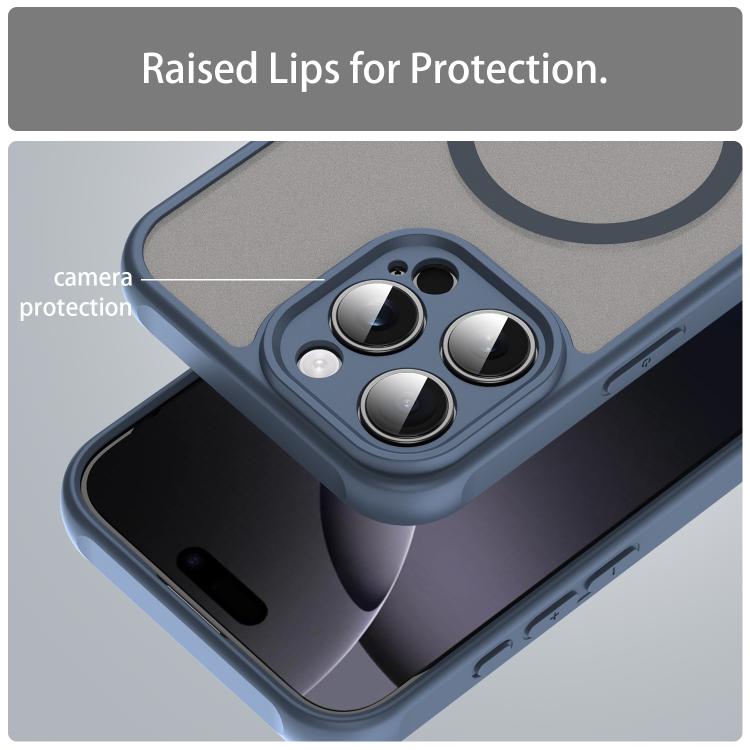 For iPhone 16e Fan Dun Series TPU Hybrid PC Frosted Magsafe Phone Case(Blue) - iPhone 16e Cases by PMC TechLife | Online Shopping South Africa | PMC TechLife | Buy Now Pay Later Mobicred